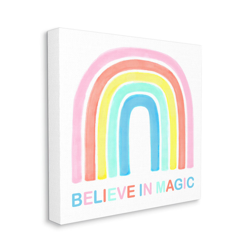 «Believe in Magic», art arc-en-ciel vibrant, Toile tendue, H 36 po x l 36 po x P 1,5 po