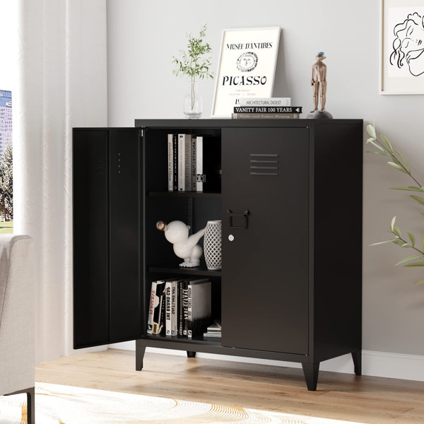 Latitude Run® Metal Storage Cabinet With Lock, Free Standing