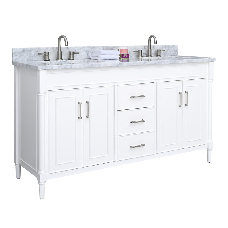 Bristol 61'' W Double Vanity, White