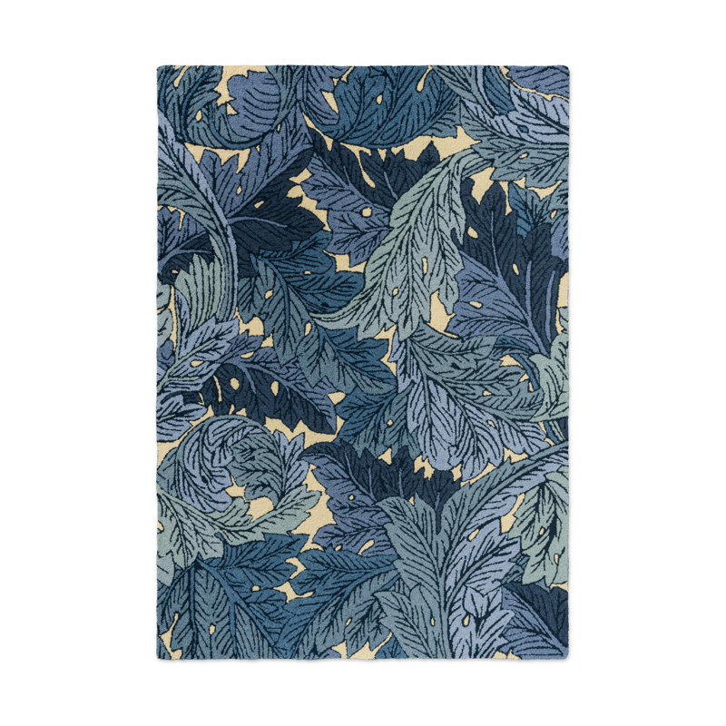 Acanthus Hand Tufted Floral Area Rug, Rectangle 4'7" x 6'6"