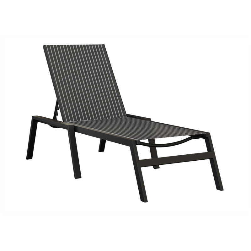Chaise longue sans accoudoirs Berlin Gardens Vida, Noir mat