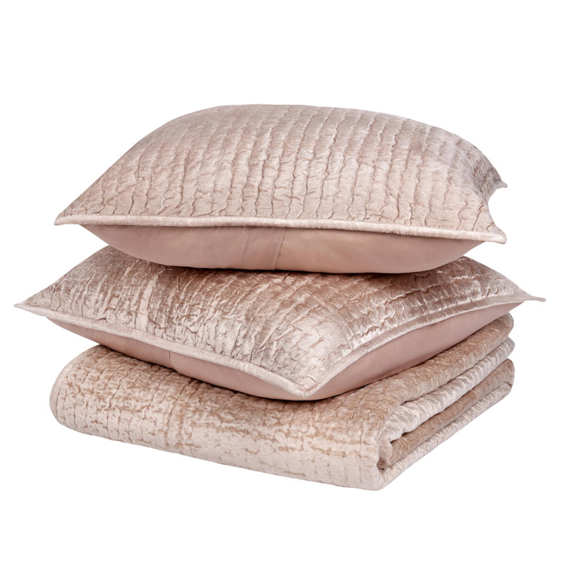 Velvet Quilt, King Quilt, Bliss Pink