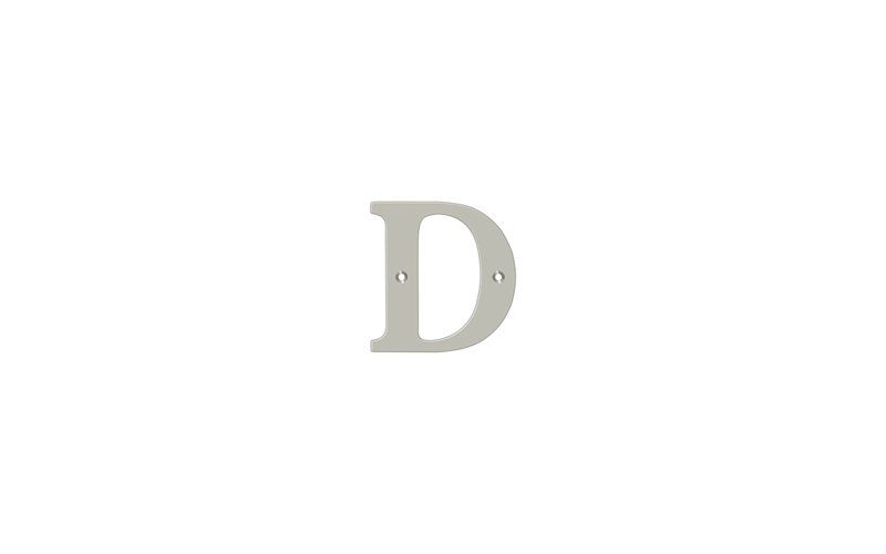 4" H Brass House Letter, Lifetime Brass, F