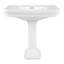 Lavabo sur pied 32 pouces - Perceuse à robinet 8 pouces - Blanc