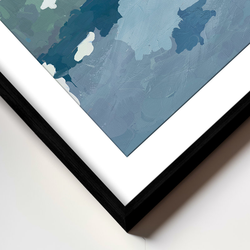 Costa Modscape VIII par Chichi - Peinture de paysage côtier moderne, H 32 po x l 24 po, Noir