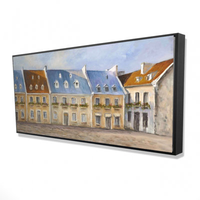 Old quebec city - 24"x48" Framed canvas