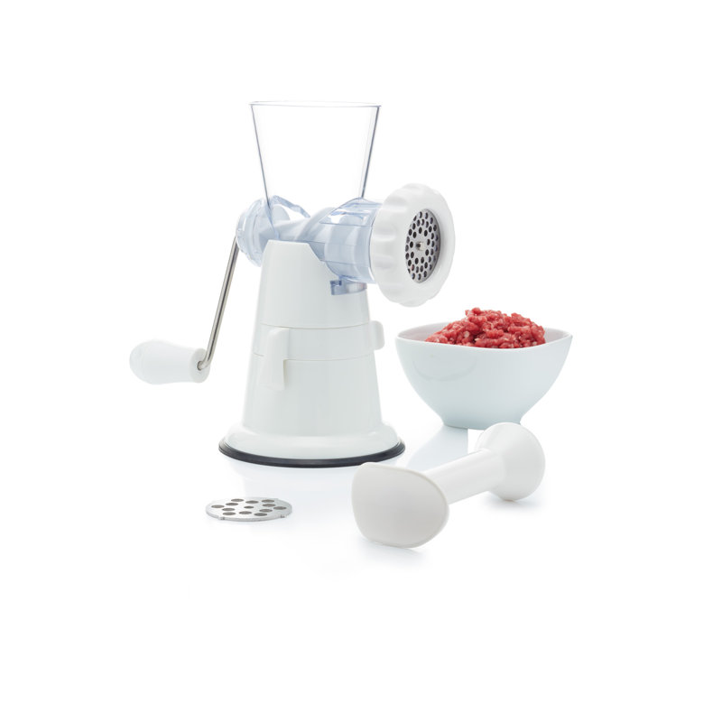 White Plastic Mincer With Suction Clamp