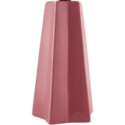 Ceramic Table Lamp with Glass Round Shade