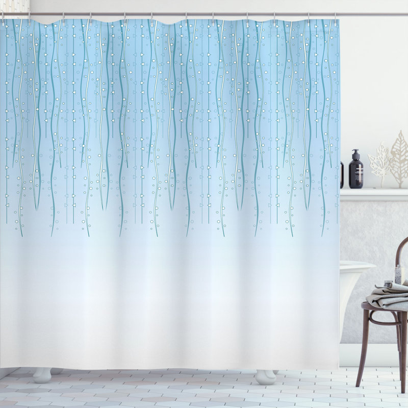 Holley Shower Curtain with Hooks Included, 69" W x 84" L