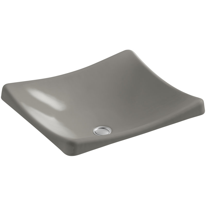 DemiLav Metal Specialty Vessel Bathroom Sink, Cashmere