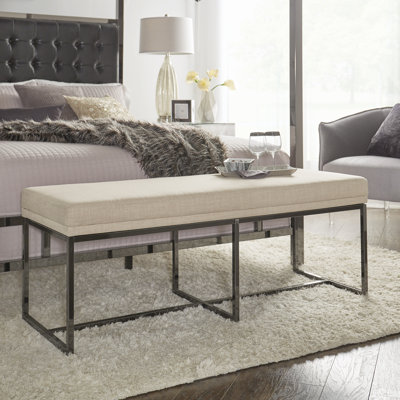 Banc de chambre rembourré en métal Stark