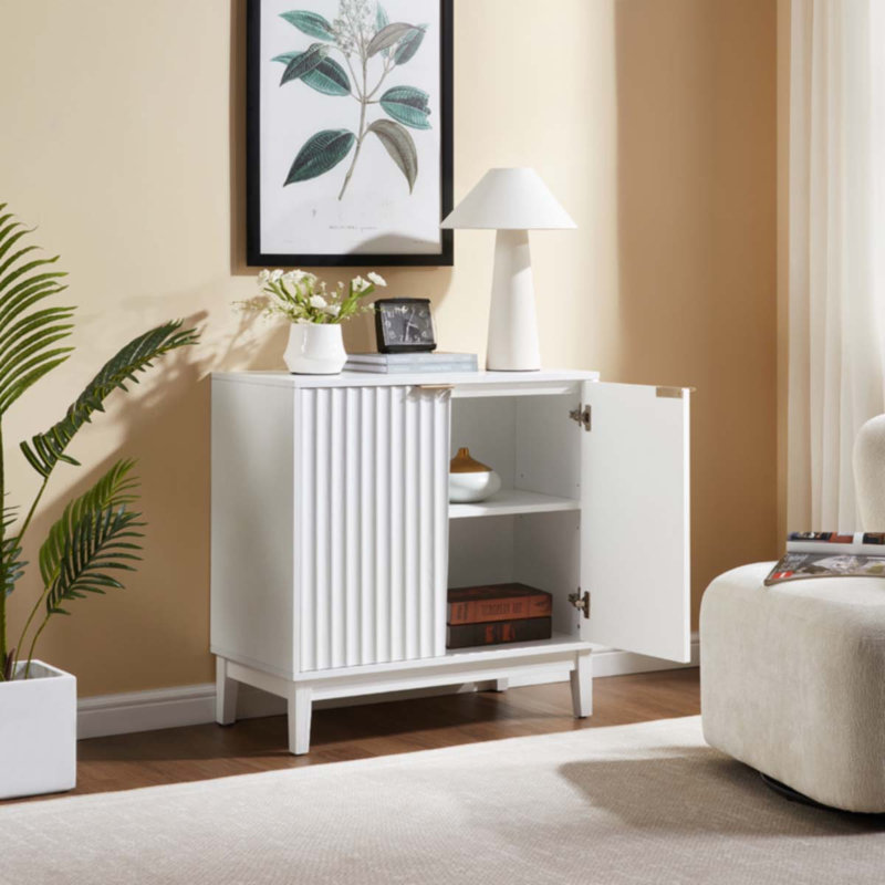 2 Door Storage Cabinet, White
