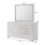 Commode 6 tiroirs avec finition blanche ultrabrillante pour la chambre à coucher