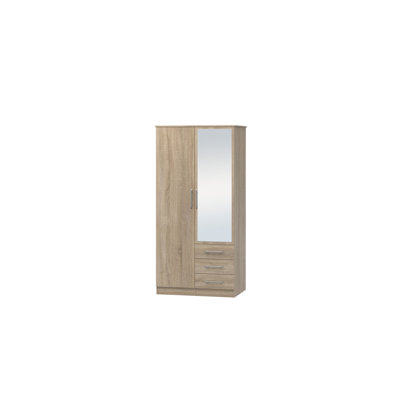 Dziana 2 Door Manufactured Wood Wardrobe