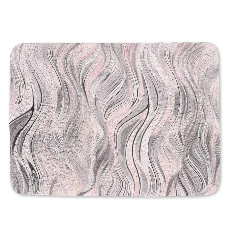 Akhill Microfiber / Microsuede Non-Slip Bath Mat, 21" W x 34" L