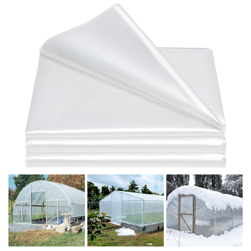GarveeHome Heavy Duty 6 Mil Greenhouse Plastic Sheeting,20 ft x 100 ft UV Resistant Greenhouse Film & Multipurpose Cover, 2 Years Anti-Aging for Plant Protection, Dust Proof