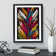 XV1022-4076X Splashed Feathers No.1 Abstract - Single Picture Frame Print
