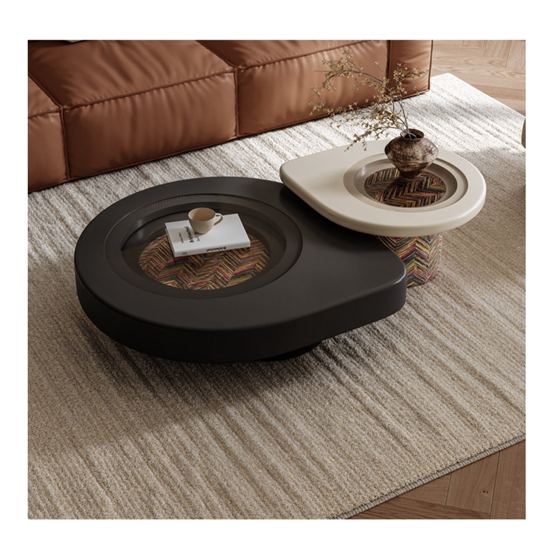 Table basse de style italien minimaliste, Noir