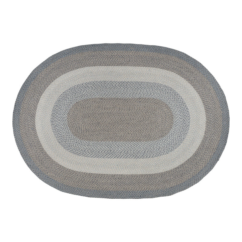  Rustic Multi-Tone Oval Braided Rug – Durable Farmhouse Decor, Oval 3' x 5'
