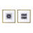 23.5“ X 23.5" Grace Purple Agate Shadow Boxes Wall Art, Set Of 2