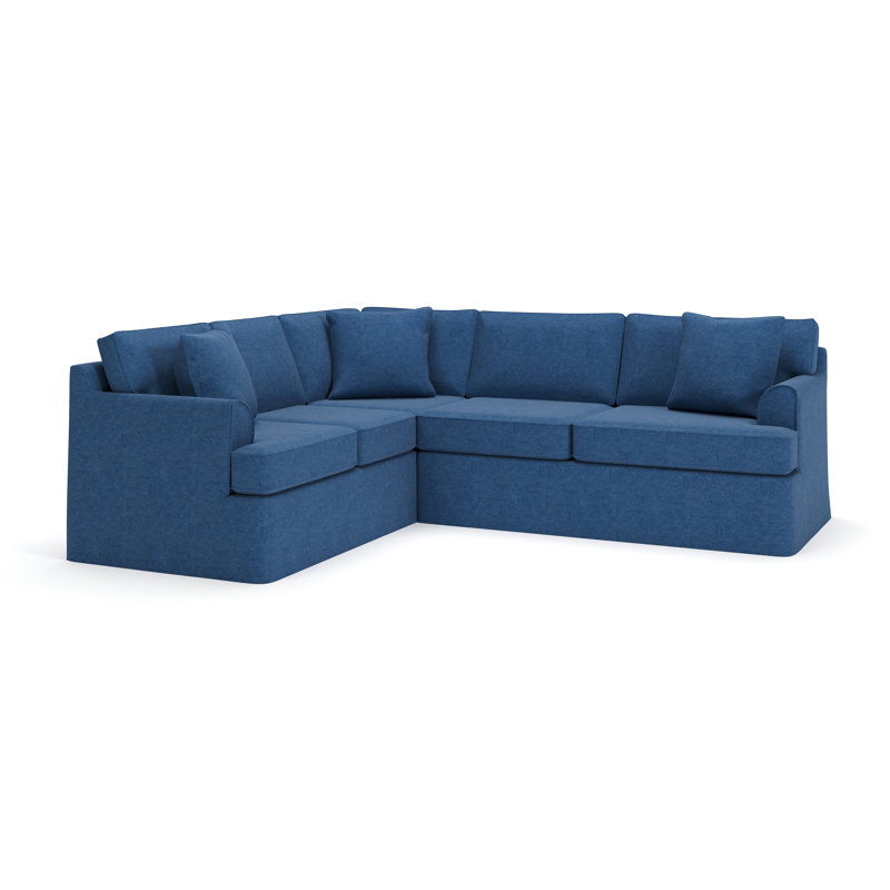 Canapé modulaire 2 pièces Conradina, Orienté à gauche (vu de face), Denim indigo classique