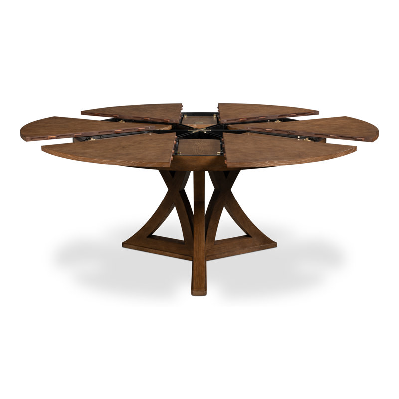 Casual Oak Round Dining Table, Light Mink, 30"H x 55"L x 55"W