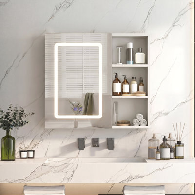 W H Wall Mounted Optional Medicine Cabinet Mirror 3