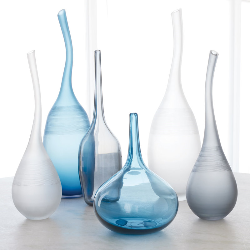 Curvature Bottle, 24.25" H x 7" W x 7" D, Blue