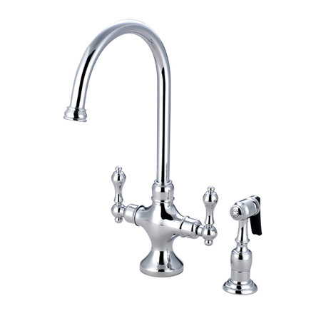 Kingston Brass Vintage Two-Handle Deck Mount Kitchen Faucet Kingston Brass 