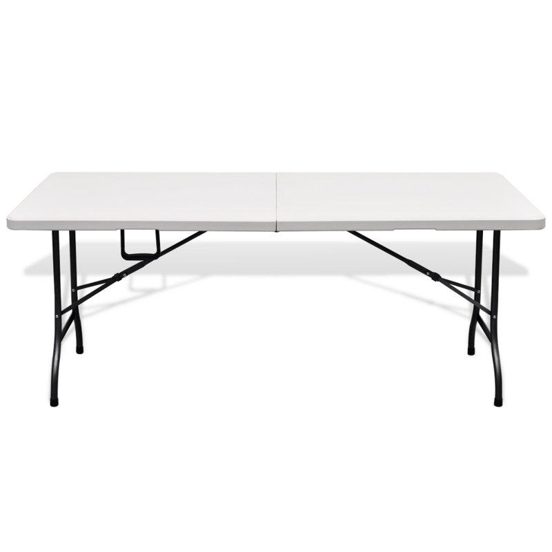 Folding Patio Table White 70.9" x 29.5" x 29.1" HDPE