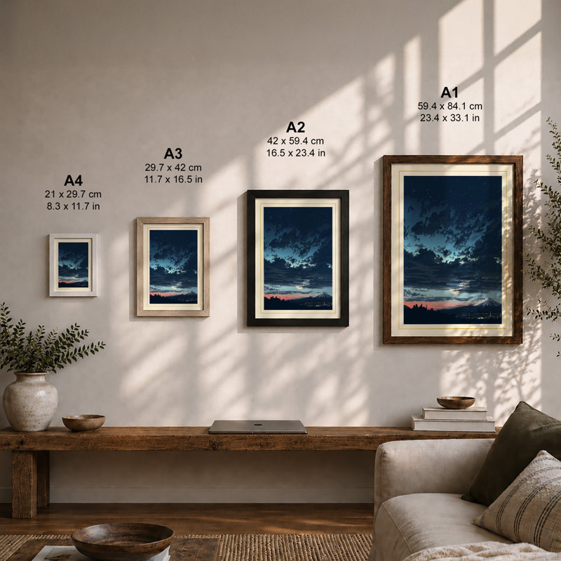Twilight Sky Minimalist - Print, Unframed, A2 - 59.4 x 42.0 cm