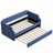 Upholstered Daybed With Trundle With Wood Slat Support-1723936921