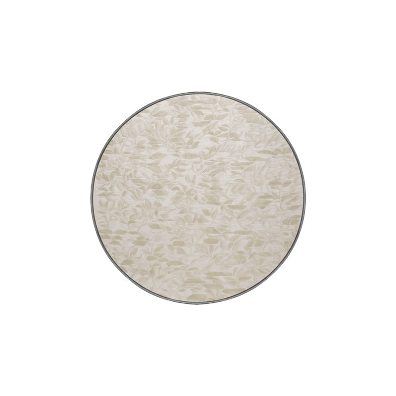 Machine Washable Gray Area Rug, Round 3'