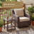 16inch Hdpe Adirondack Square Side Table, Weather Resistant End Table With Storage Shelf-1179046436