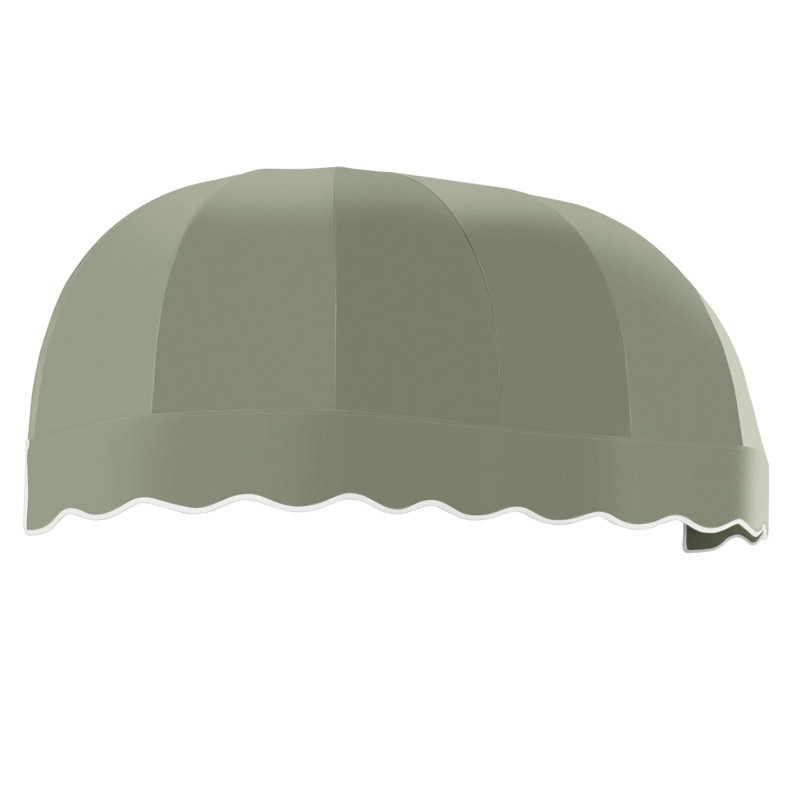 Awntech Chicago Acrylic Fabric Fixed Awning, 33.25" H x 76.5" W x 26.25" D, Sage