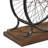 Crider Wood Wide Slatted Top Bike Brown Console Table with Dual Wheel Frame and Tiered Base