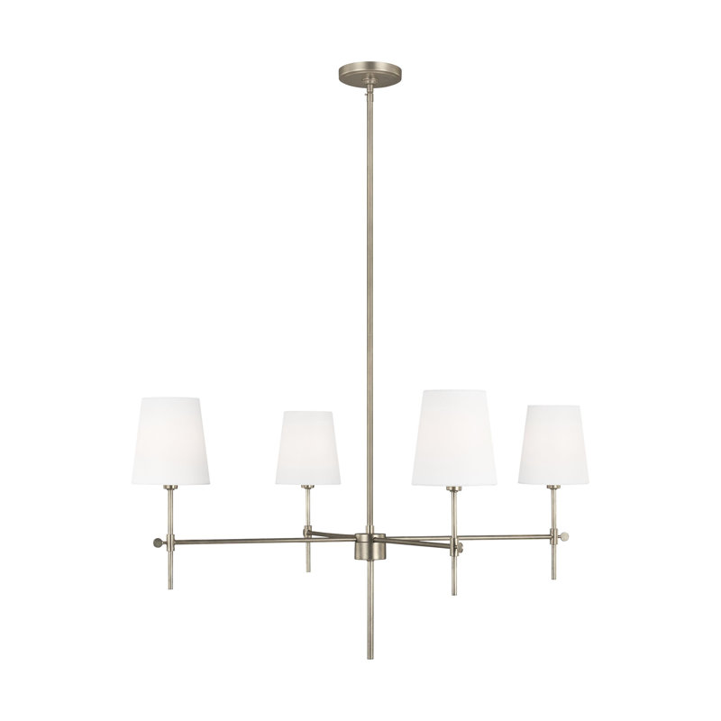 3187204-Four Light SM Chandelier, No, 18.13" H x 26" W x 26" D, Brushed Nickel