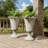 2-Pack Petal Shaped Pedestal Planters, 23.6" Tall Outdoor Flower Pots With Solid Base, Elegant Pattern, Weather-Resistant HDPE-116832547