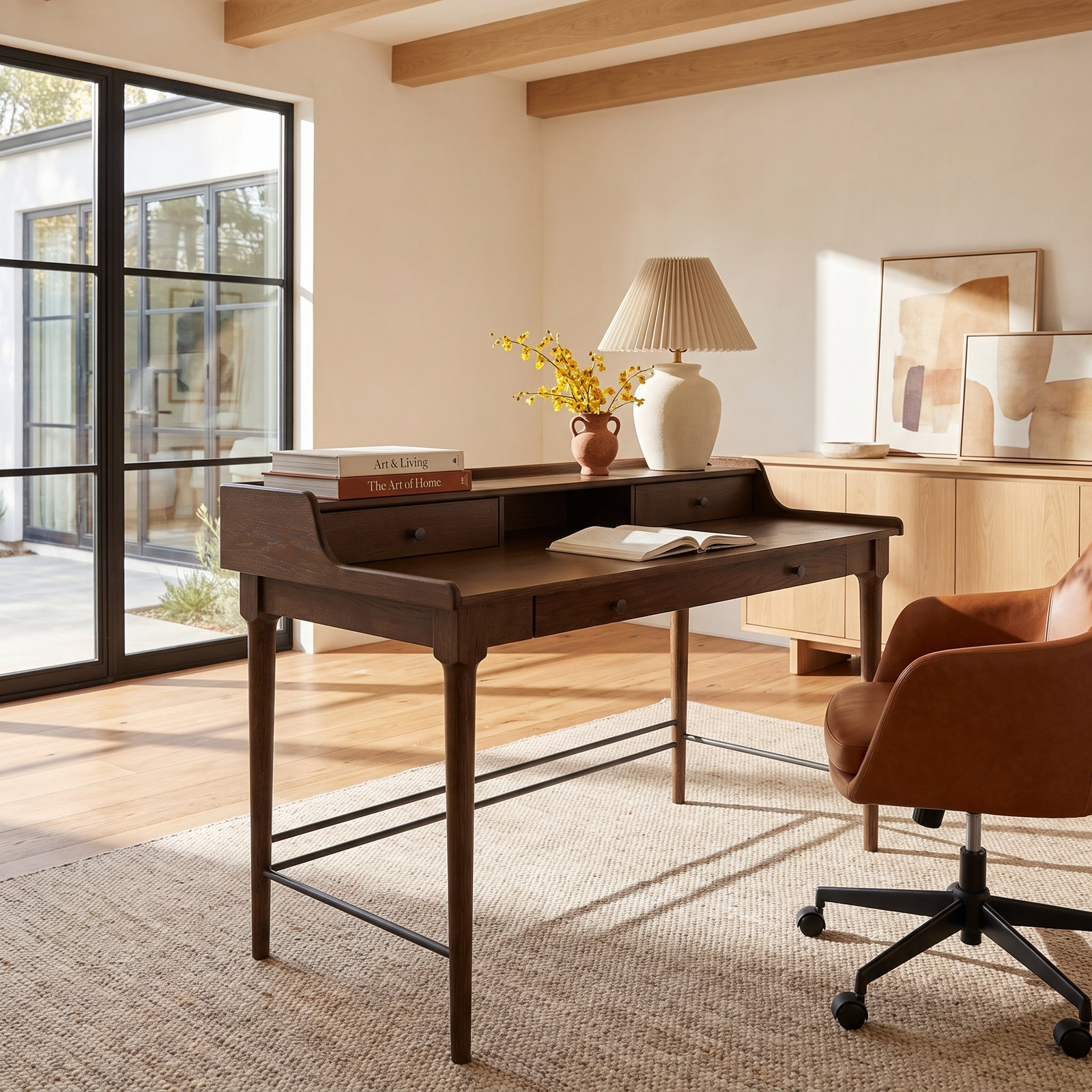 Romeo 48 " Oak Writing Desk