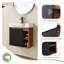 Meuble-lavabo mural de 24 à 28 po avec lavabo en céramique blanc Juniper Juniper-186473099-186473092