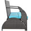 : Modifications à 4 et table, pour une utilisation extérieure à long terme Configuration multifonctionnelle: Transforme 4 avec, coussin bleu, assemblage facile requis-1511925189