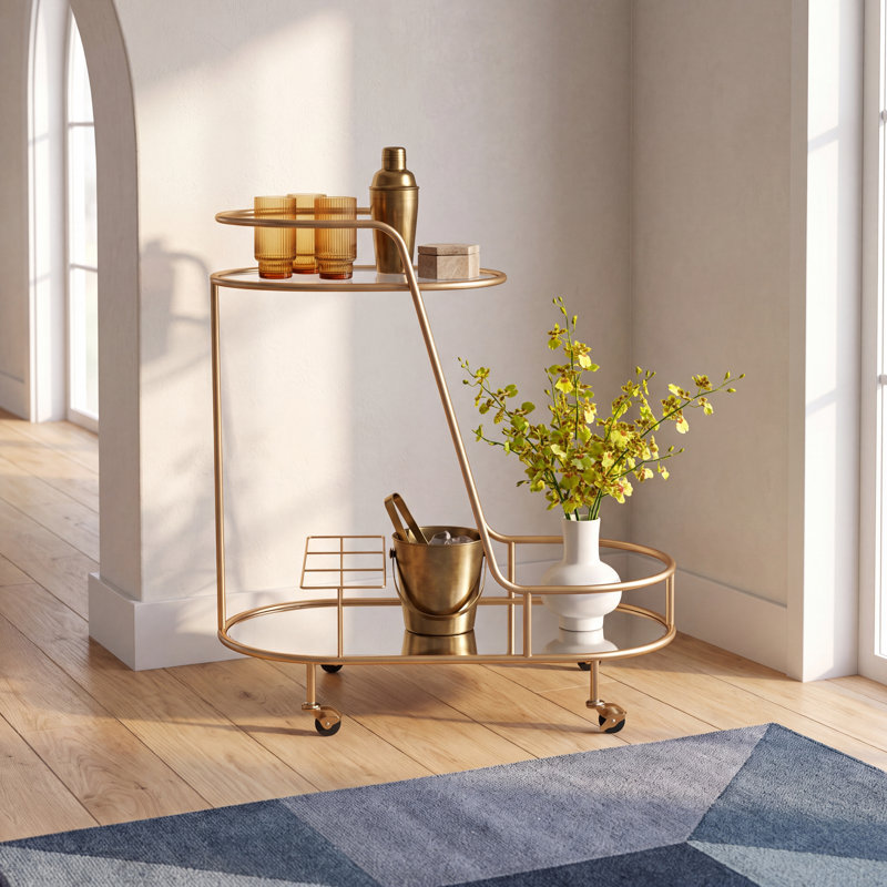 Emalie Metal Bar Cart