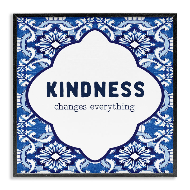 Giclée encadrée, motif par Kindness, Giclée encadrée noir minuit, H 12 po x l 12 po