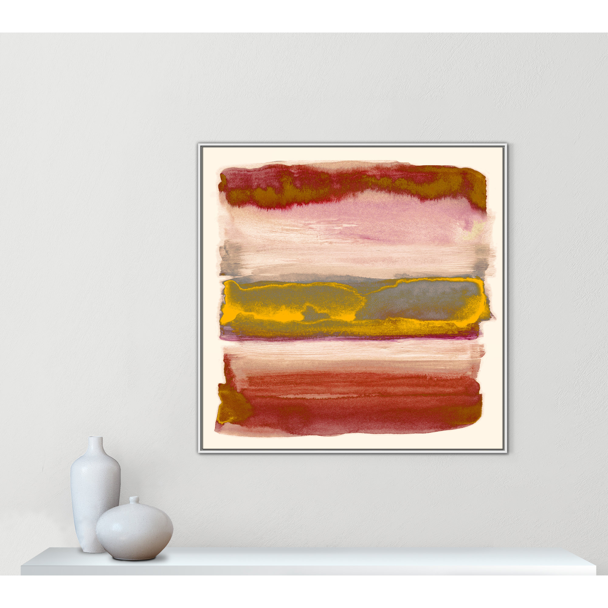 Yellow Sky II Print by Nan, 46.5" H x 46.5" W, White