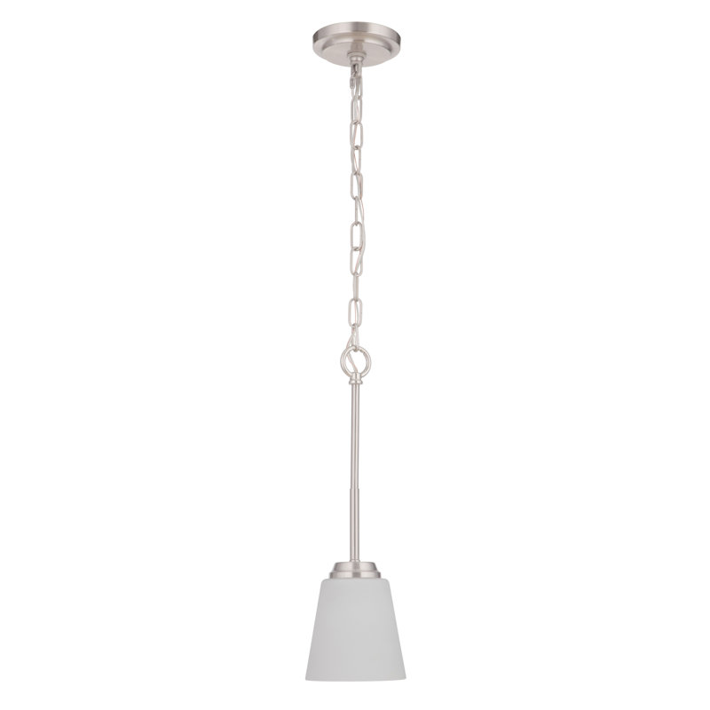 Donna 1 - Light Single Pendant, Clear Seeded, Brushed Polished Nickel