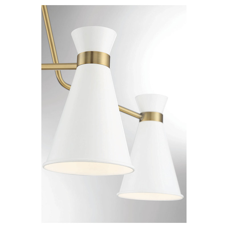 Lustre classique à 5 lumières, Blanc