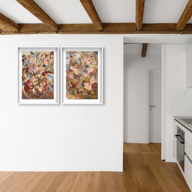 Moving Eden Set Set by Oliver Gal, 93"H x 63"W, White Shadowbox