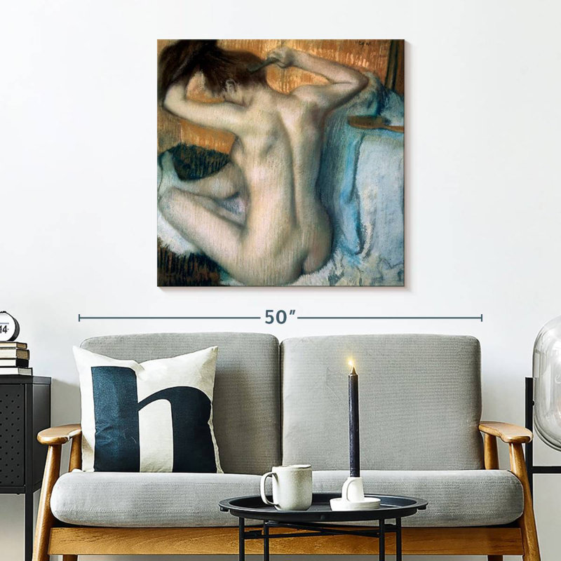 Femme Leisha se coiffant - 1886, H 30 po x l 30 po