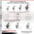 4 Piece Thermoplastic Rubber Caster Set