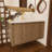 Floating Wall-mounted Vanity Mdf Modern Bathroom Use - Walnut
